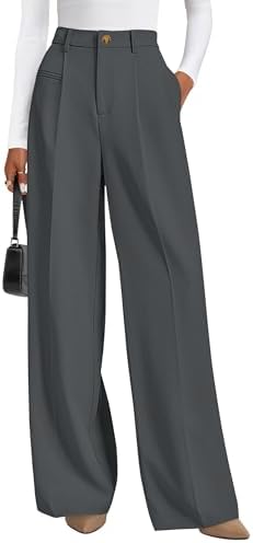 PRETTYGARDEN Women's Tailored Wide Leg Work Dress Pants