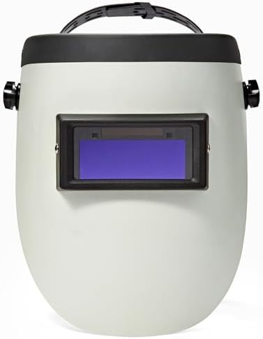Auto Darkening Welding Helmet - Lightweight, Shade #3/11, with Bag (White)