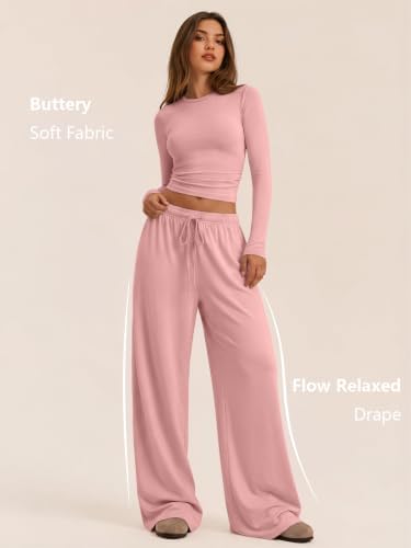 Trendy Queen Women's 2 Piece 2026 Fall Fashion Lounge Set with Pockets