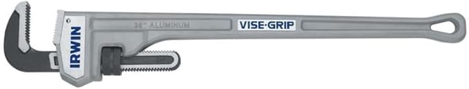 IRWIN VISE-GRIP Tools Cast Aluminum Pipe Wrench, 5-Inch Jaw Capacity, 36-Inch (2074136), Gray