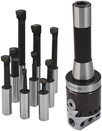 2In Boring Head Set, 9-Pack Carbide Boring Bar Set, R8 Shank 1/2In Milling Milling Machine Accessories