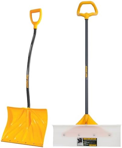 True Temper 2-Piece Snow Removal Combo with Shovel and Pusher Garden Tool, Set of 2