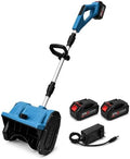 21V Cordless Electric Snow Shovel, 12.5-Inch Battery Snow Blower