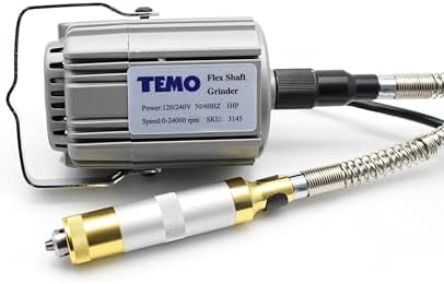 TEMO Polishing Rotary Grinder w Foot Pedal and Flexible Shaft, 5/32" chuck
