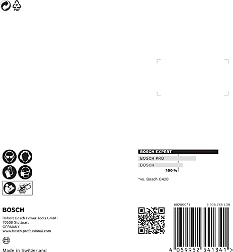 Bosch Professional 5x Expert C470 Sandpaper (for Hardwood, Paint on wood, Ø 115 mm, Grit 80, Accessories Random Orbital Sander)