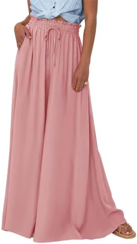 BTFBM Wide Leg Flowy Palazzo Pants for Women