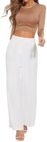 KICZOY Women Casual Wide Leg Dress Pants High Waist Lightweight Flowy Pants
