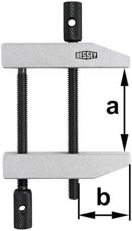 Bessey PA70 7650940004" PA Parallel-Clamp, Black/Grey, Size 4/87/50 mm