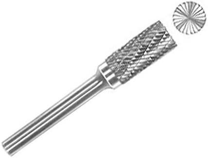 Drill America SB-16 Carbide Burr/Rotary File Cylindrical End-Cut Double Cut for Die Grinder 3/4" Dia. x 3/4" Cut Length with 1/4" Shank and 2-1/2" Overall Length, DUL Series