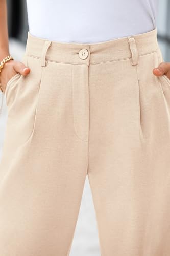 CFLONGE Womens Ankle Work Pants Trousers Casual Slacks
