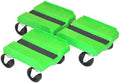 Push Industries Poly Pro Heavy Duty Snowmobile Dollys 1500 lbs with 2.5” Nylon Swivel Casters (Green)