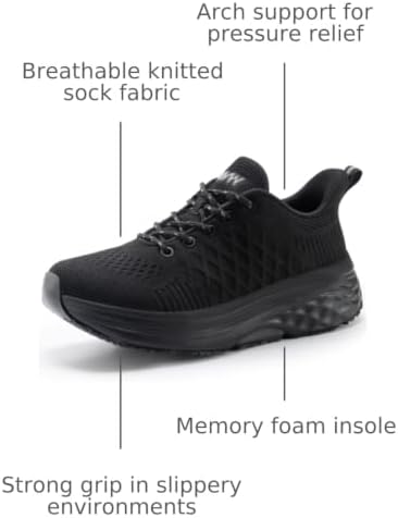 AVW Womens Non Slip Work Shoes Walking Sneakers Food Service Kitchen Shoes