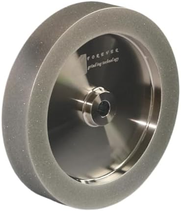 CBN Wheel 8 Inch, CBN Grinding Wheels 8" Diameter, 5/8" Bore, 1.5" Wide, 1" Down the Side, Suitable for Sharpening Woodturning and HSS Tools (600 Grit)