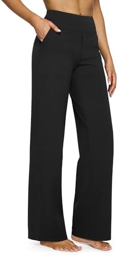 G4Free Yoga Pants for Women Wide Leg Pants with Pockets High Waisted