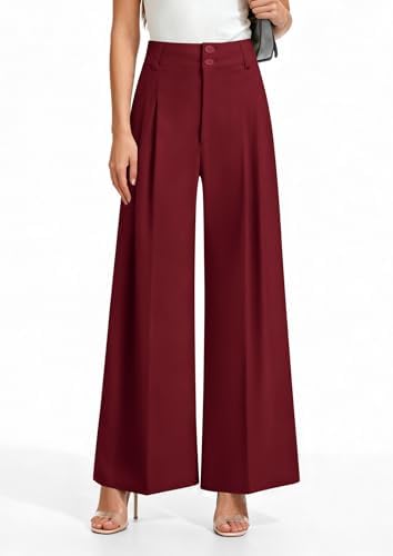 PRETTYGARDEN Women's High Waisted Wide Leg Dress Pants