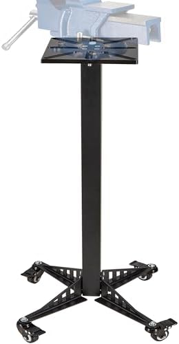 Bench Grinder Stand, Mount Vise and Grinder Stand Pedestal with 9.85" x 8.66" Mounting Plate, Compatible with Most Bench Grinders