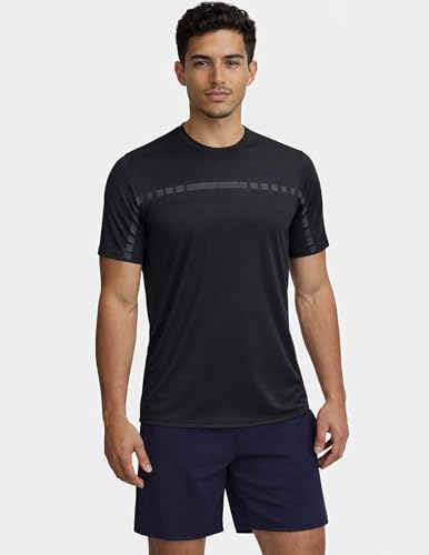 Liberty Imports 5 Pack Men's Active Quick Dry Crew Neck T Shirts
