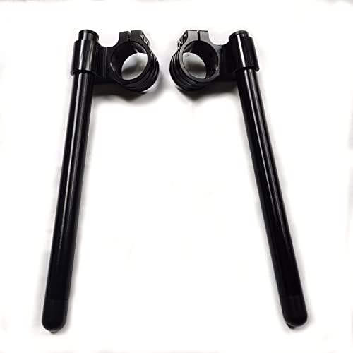 33mm Clip on Handlebars 1" Riser fit 33 mm Fork Tube 7/8" Motorcycle bars, 33 mm Clip ons Handlebar CNC Black
