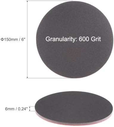 uxcell 12pcs 600 Grit Sanding Sponge 6 Inch Hook and Loop Sponge Sanding Disc Wet/Dry for Car Wood Drywall Metal