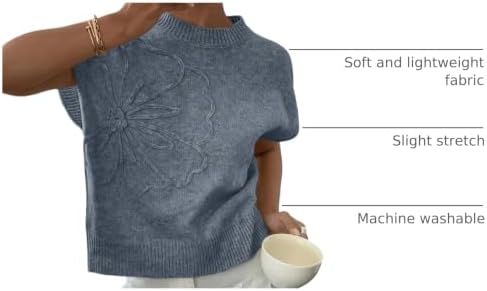 SOLY HUX Women's Short Sleeve Business Casual Sweater