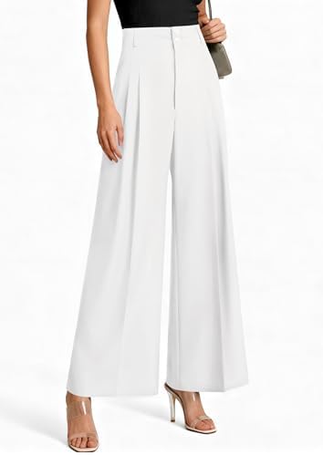 PRETTYGARDEN Women's High Waisted Wide Leg Dress Pants