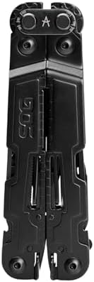 SOG PowerAccess Well-Rounded One-Handed Lightweight Daily Pocketable Stainless Steel Multi-Tool for Backcountry| 18 Tools, Black