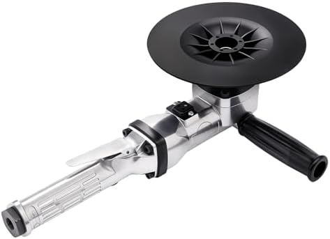 7 Inch Pneumatic Air Angle Sander, 4500RPM Adjustable Speed Pneumatic Polishing Machine Portable Polishing Machine Tools with Auxiliary Handle for Homes Car Shops Repair Shops (7inch,4500rpm)