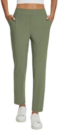baleaf Womens Business Casual Pants Stretch Travel Pants On Airport with Zipper Pockets Dressy Slacks Golf Work Pull on