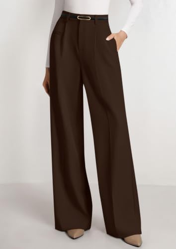 PRETTYGARDEN Women's Tailored Wide Leg Work Dress Pants
