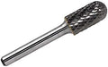 SC-5 Tungsten Carbide Burr Cylinder Shape with Radius End Double Cut Rotary Burr File(1/2" Cutter Dia X 1"Cutter Length) with 1/4'' shank, 1pcs