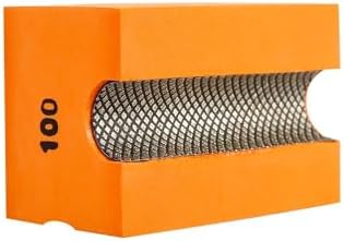 Concave Electroplated Diamond Sanding Block, 100 Grit Curved Polishing Pad for Grinding Trimming Granite Marble Glass Stone Tile Wood (1 Piece)