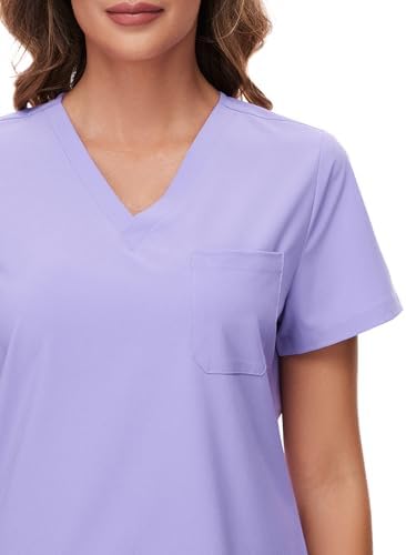 COZYFIT Scrubs for Women Set - Stretch V-Neck & Jogger Pant with 9 Pockets