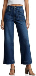 Cicy Bell Womens Cropped Wide Leg Jeans High Waisted Baggy Denim Ankle Pant