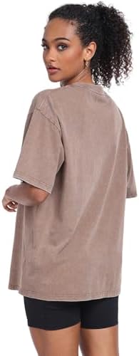 Womens Vintage Oversized T Shirts Acid Washed Baggy Cotton Tee Workout Gym Shirts Boyfriend Short Sleeve Tops