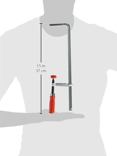 BESSEY GTR30B6 All Steel Table Clamp with 11 13/16" Capacity x 2 5/16" Throat Depth & 400 lb Clamping Force, Red/Silver