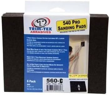 Trim-Tex Black Widow 560 Drywall Sanding Pads Coarse 100 Grit 6/Pack