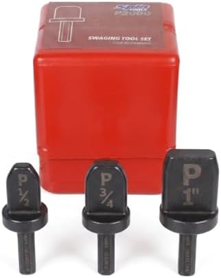 SPIN P3000 3-Piece Drill Bit Swaging Set for Plumbing, 1/2, 3/4, 1-Inch