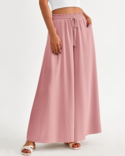 BTFBM Wide Leg Flowy Palazzo Pants for Women