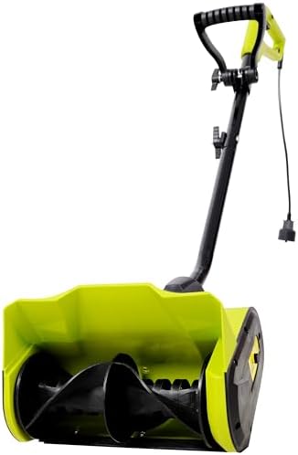 12-Inch Corded Snow Blower, Black & Green