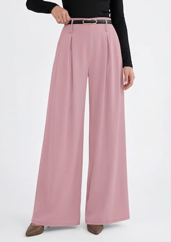 PRETTYGARDEN Womens Wide Leg Dress Pants Flowy Trousers
