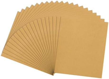 20 Pcs 180 Grit Sandpaper 9 x 11 Inch Sand Paper Alumina Gold