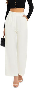 FUNYYZO Wide Leg Dress Pants for Women Work Slacks Business Casual Outfits