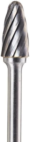 Drill America SF-5NF Carbide Burr/Rotary File Tree Radius-End None-Ferrous for Aluminum 1/2" Dia. x 1" Cut Length with 1/4" Shank and 2-3/4" Overall Length, DUL Series