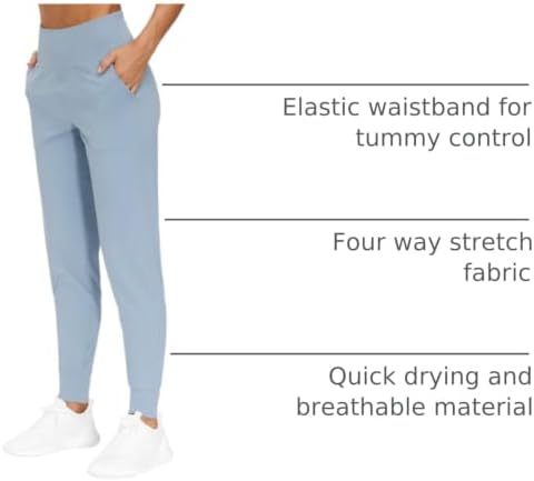 THE GYM PEOPLE Women's Workout Joggers Pants Lightweight Lounge Leggings
