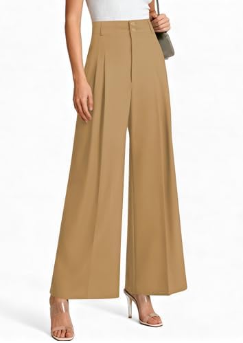 PRETTYGARDEN Women's High Waisted Wide Leg Dress Pants