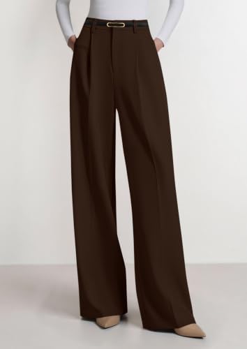 PRETTYGARDEN Women's Tailored Wide Leg Work Dress Pants