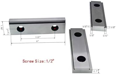 6" Double Step Milling Vise Jaws Fitting KURT/GMT or Simila Type Milling Vise. (2PC)