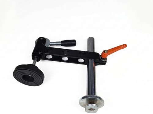 Iron Panel Saw Hold-Down Clamp for Woodworking, Horizontal Workholding Device Secures Large Sheets for Straight Cuts, Black Finish
