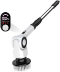 Electric Spin Scrubber, Electric Cleaning Brush, Multifunctional 360 Automatic Rotation Cordless Spin Scrubber with 7 Replaceable Brush Heads for Cleaning Bathroom Kitchen and Floor