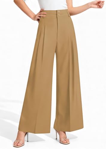 PRETTYGARDEN Women's High Waisted Wide Leg Dress Pants